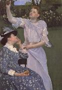 Mary Cassatt Junge Frauen beim Obstpflucken oil on canvas